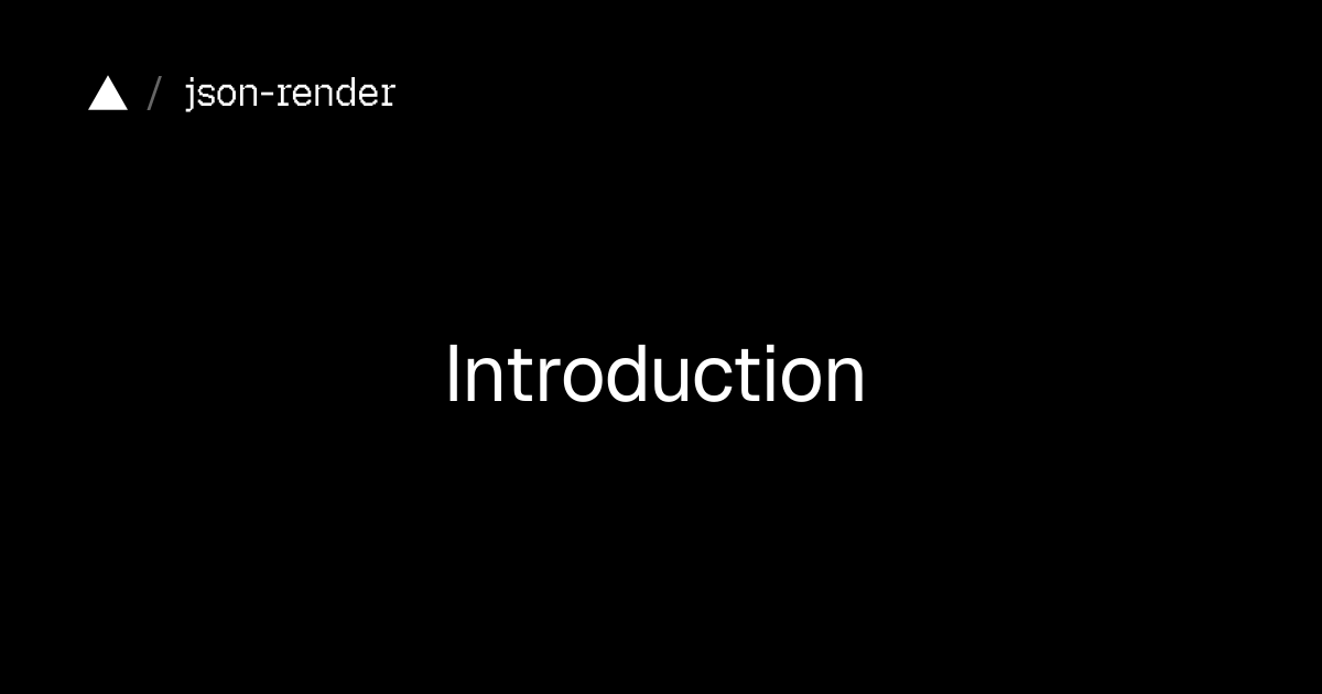Introduction | json-render